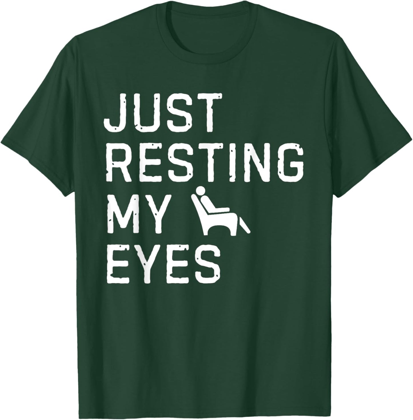 Vintage Just Resting My Eyes Man Reclining in Recliner Dad T-Shirt - T-Shirt | Forest