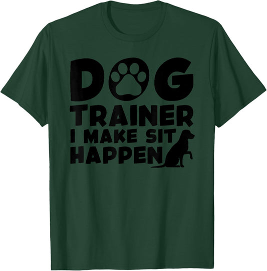 Cool Dog Trainer Art Women Dog Handler Dog Training T-Shirt - T-Shirt | Forest