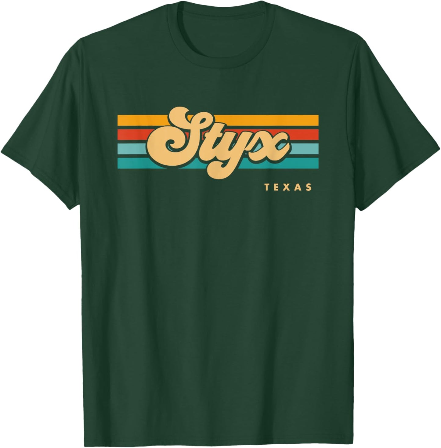 Vintage Sunset Stripes Styx, Texas T-Shirt - T-Shirt | Forest