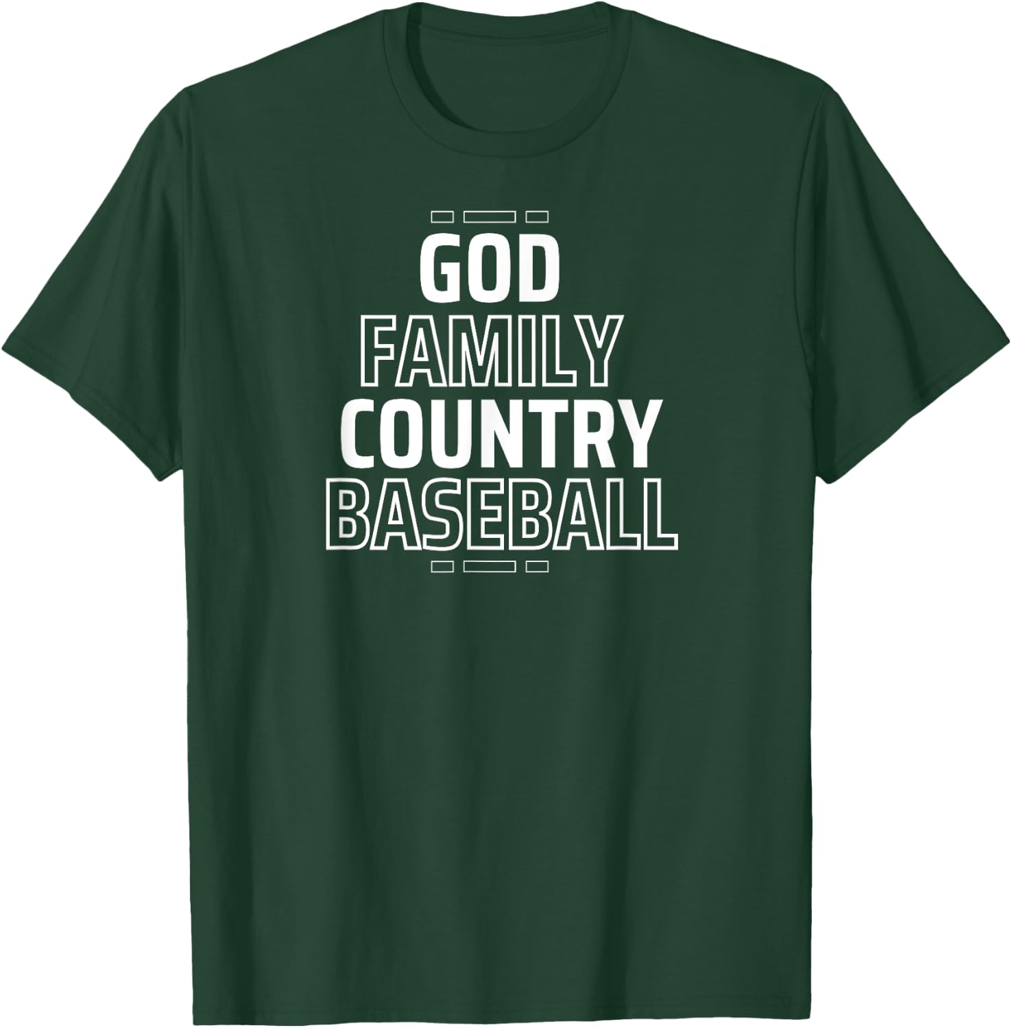 God Family Country Baseball T-Shirt - T-Shirt | Forest