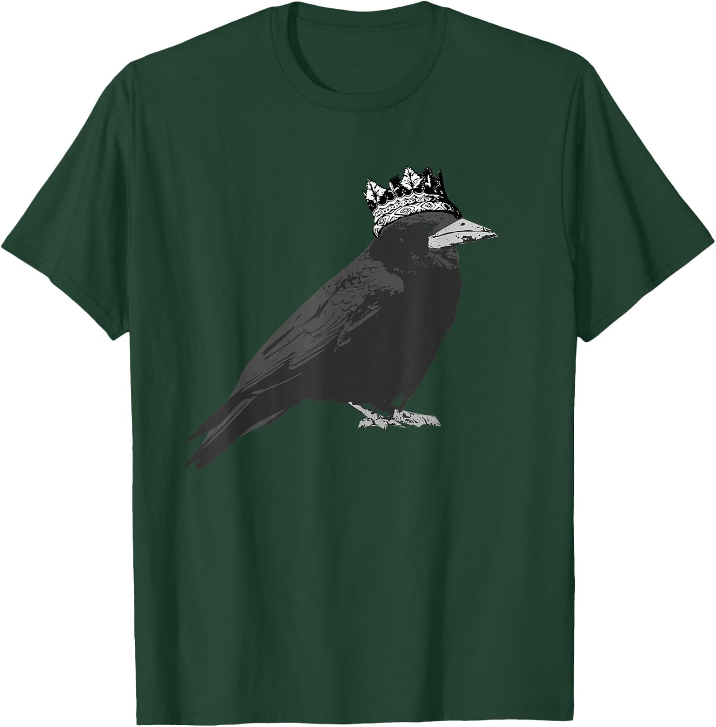 King Crow Raven with Crown Bird T-Shirt - T-Shirt | Forest