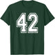 Number 42 Birthday Gift Sports Player Team Numbered Jersey T-Shirt - T-Shirt | Forest