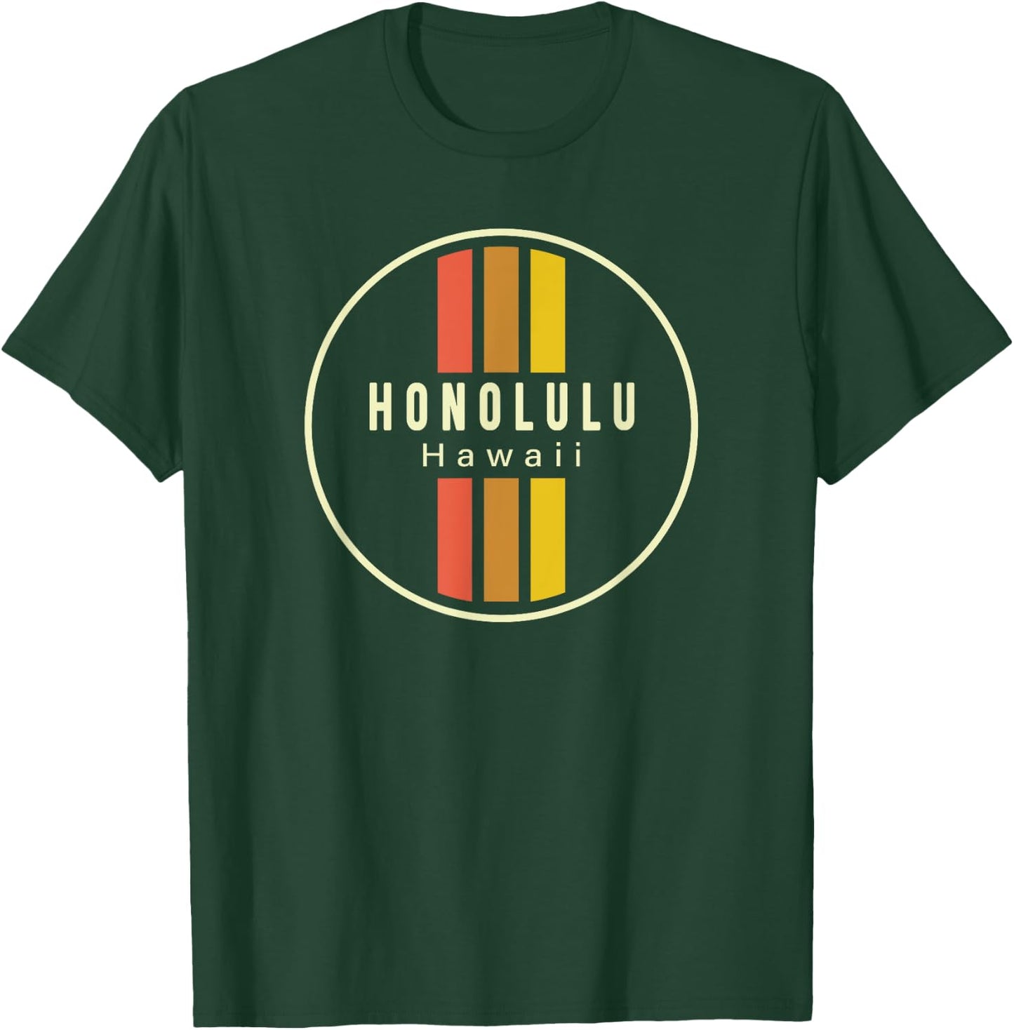 Retro Honolulu Hawaii T-Shirt - T-Shirt | Forest
