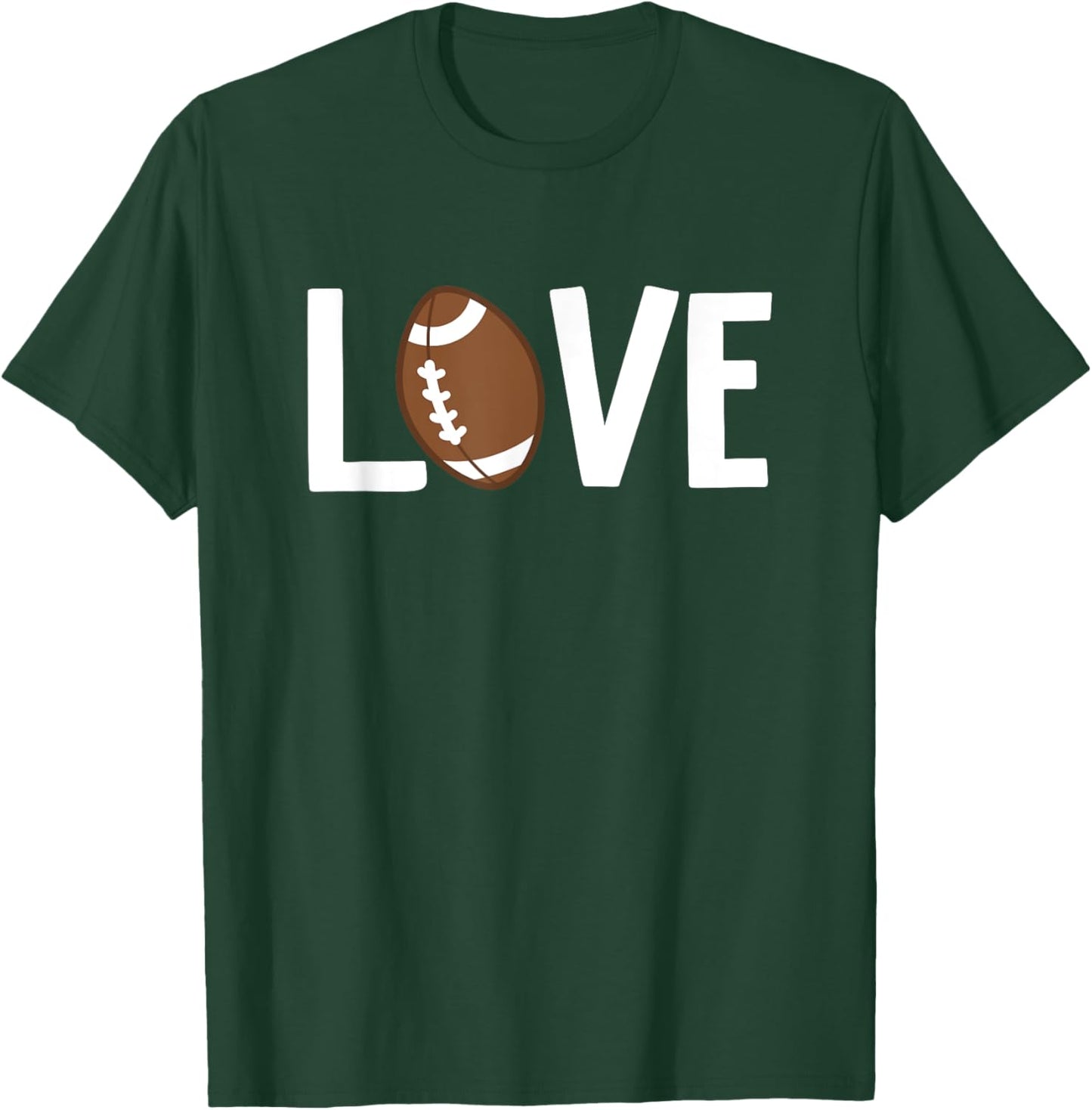 Valentine's Day LOVE FOOTBALL T-Shirt - T-Shirt | Forest