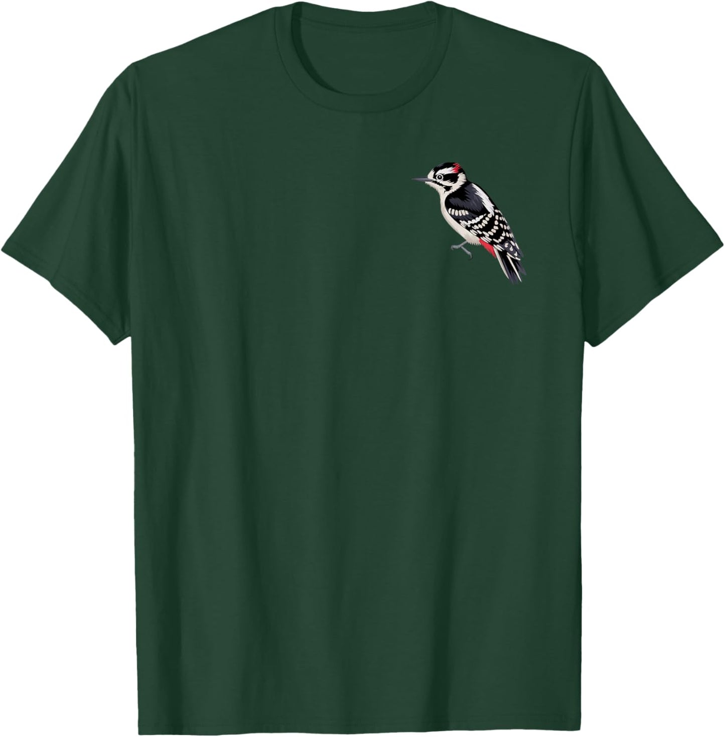 Downy Woodpecker – Nature Lover’s Bird Design T-Shirt - T-Shirt | Forest