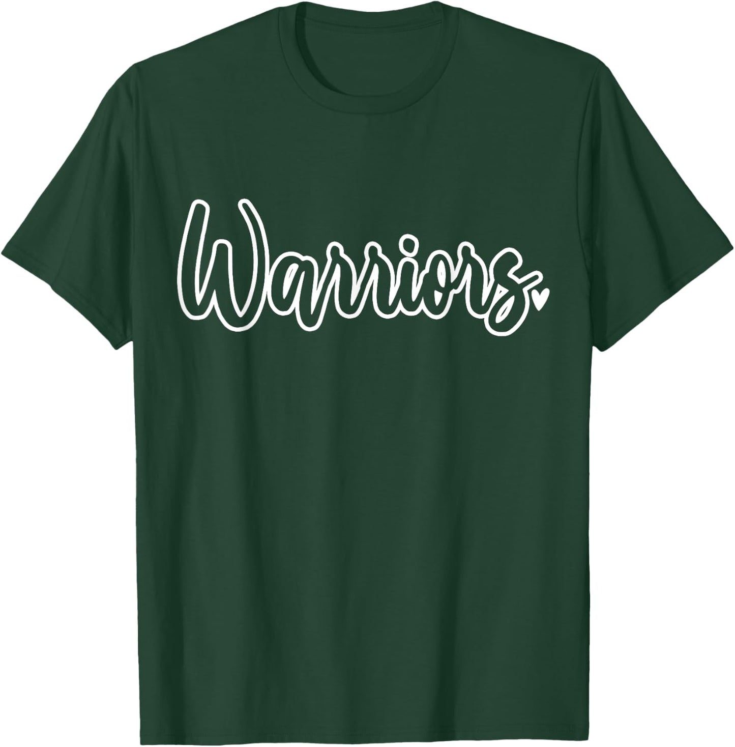 Warriors School Sports Fan Team T-Shirt - T-Shirt | Forest