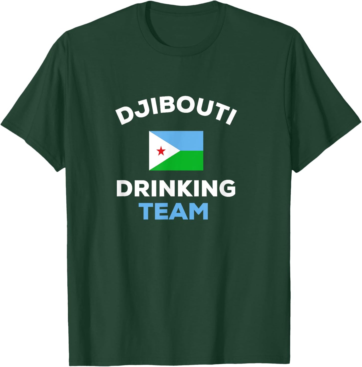 Djibouti Drinking Team Beer Country Flag Funny T-Shirt - T-Shirt | Forest