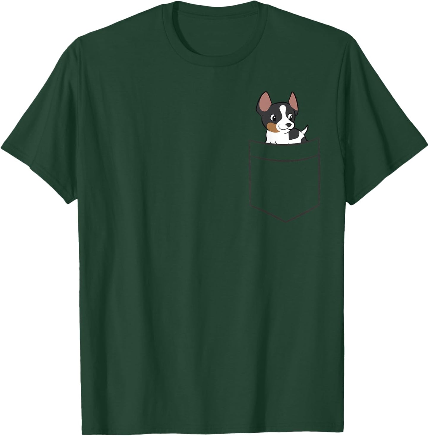 Rat Terrier Dog In Pocket Funny Rat Terrier Women Kids T-Shirt - T-Shirt | Forest