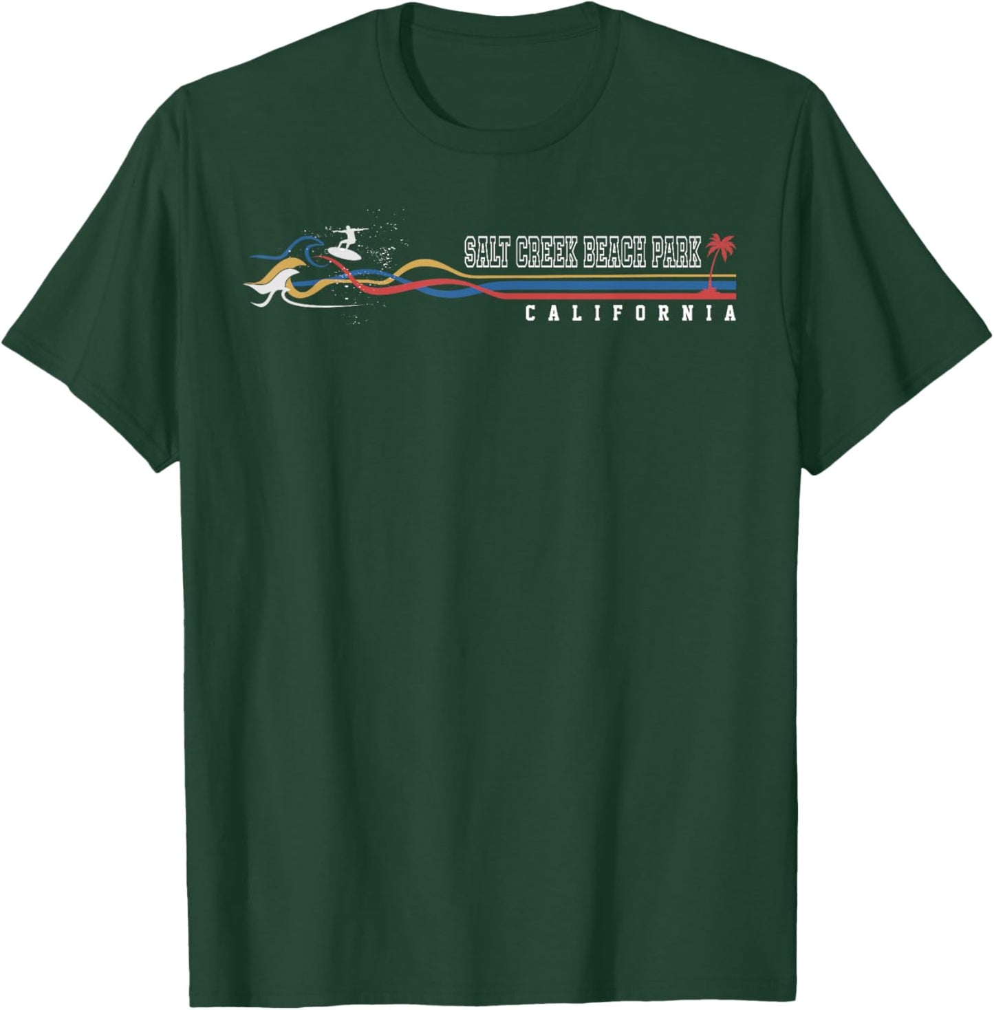 Salt Creek Beach Park California Men Women Surfboarder T-Shirt - T-Shirt | Forest
