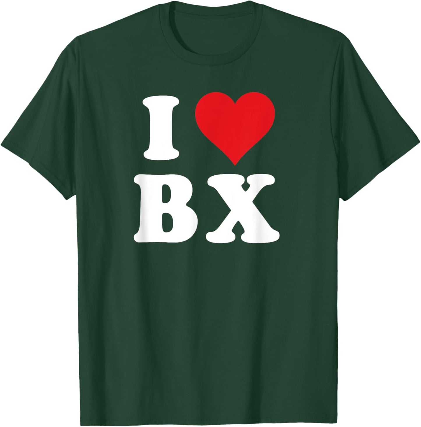 I Heart BX Initials I Love B.X. First And Last Name B X T-Shirt - T-Shirt | Forest