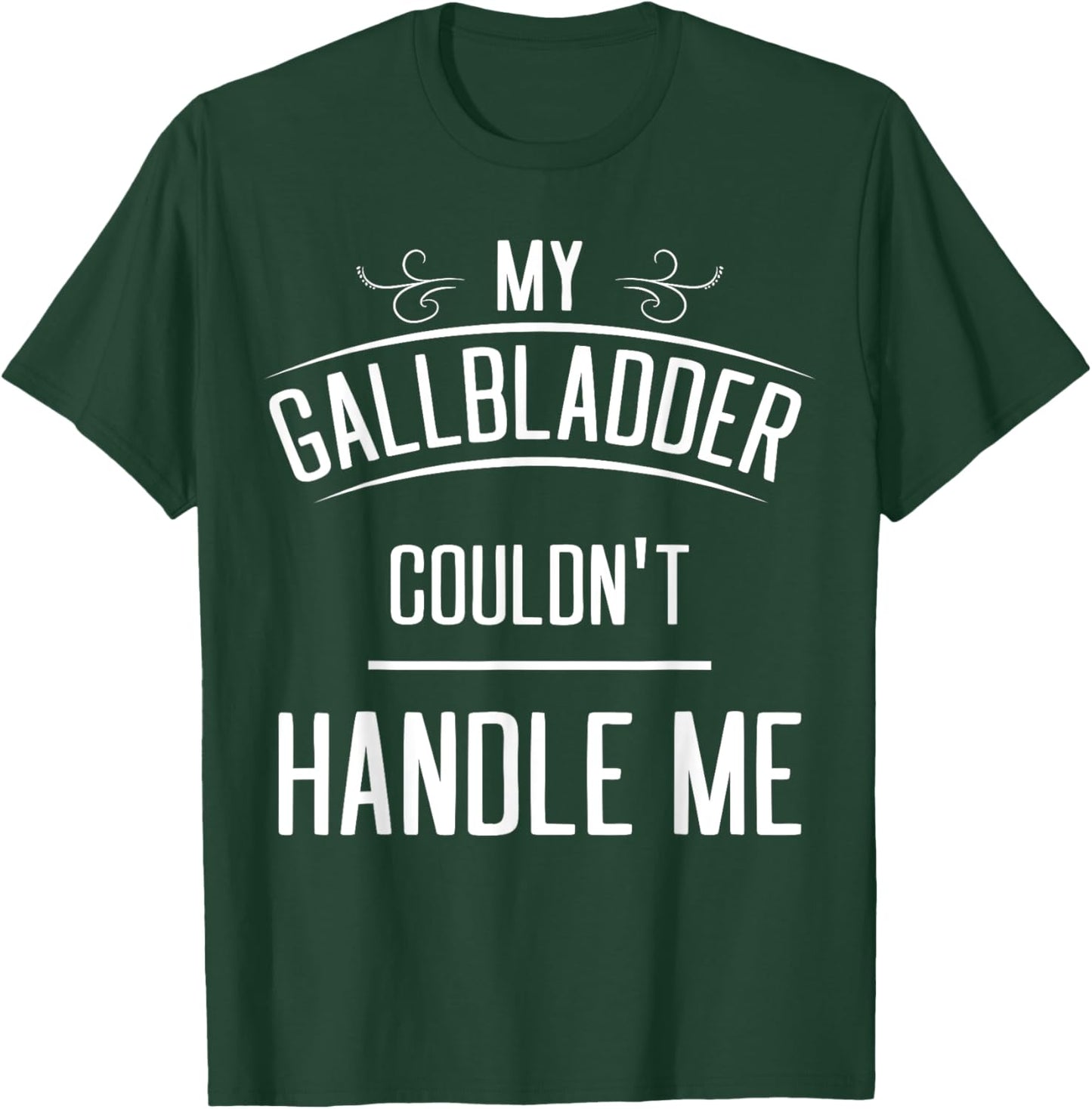 Funny Gallbladder Surgery - Women's Adults Black Cotton Blend - Small - Short Sleeve - - Modern Fun Theme - Gallbladder Removal Cholecystectomy T-Shirt - T-Shirt | Forest