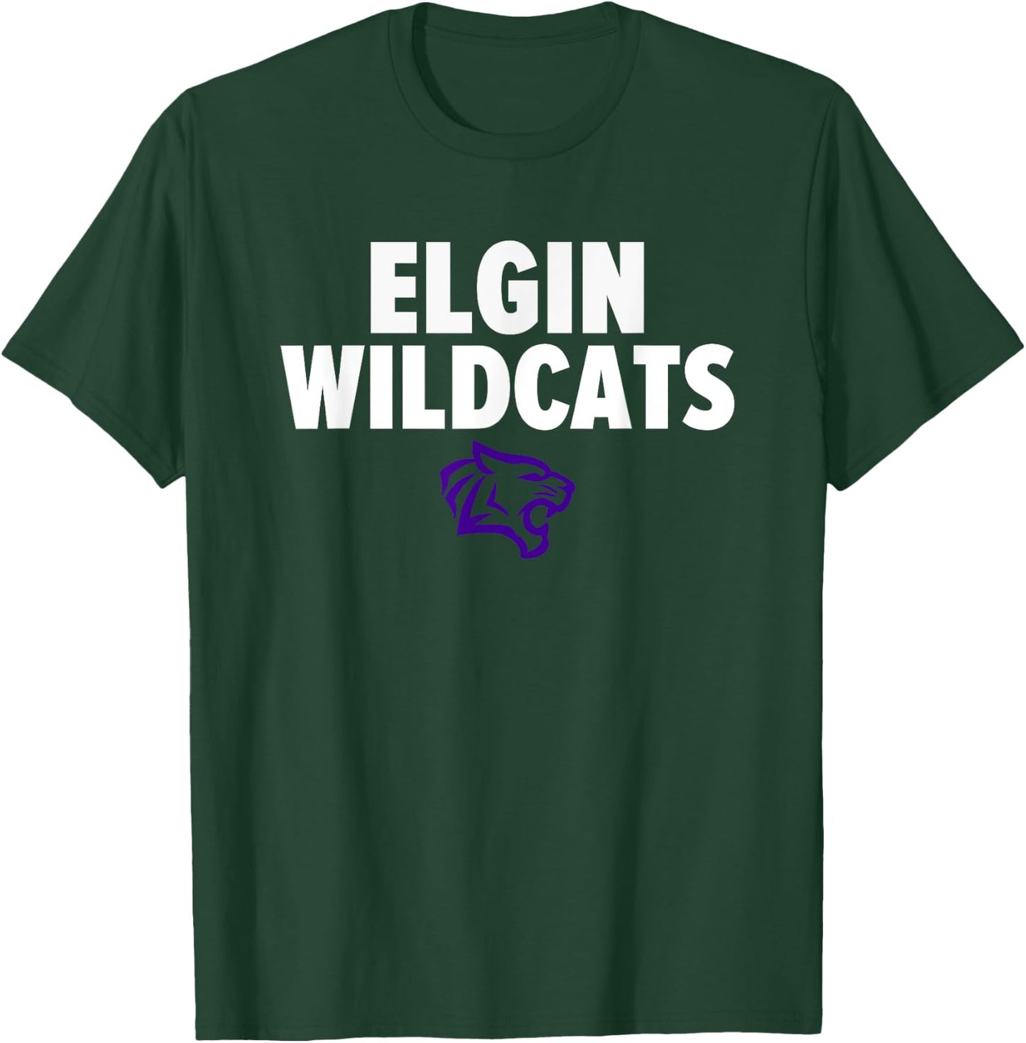 Elgin Wildcats Logo Bold HS T-Shirt - T-Shirt | Forest