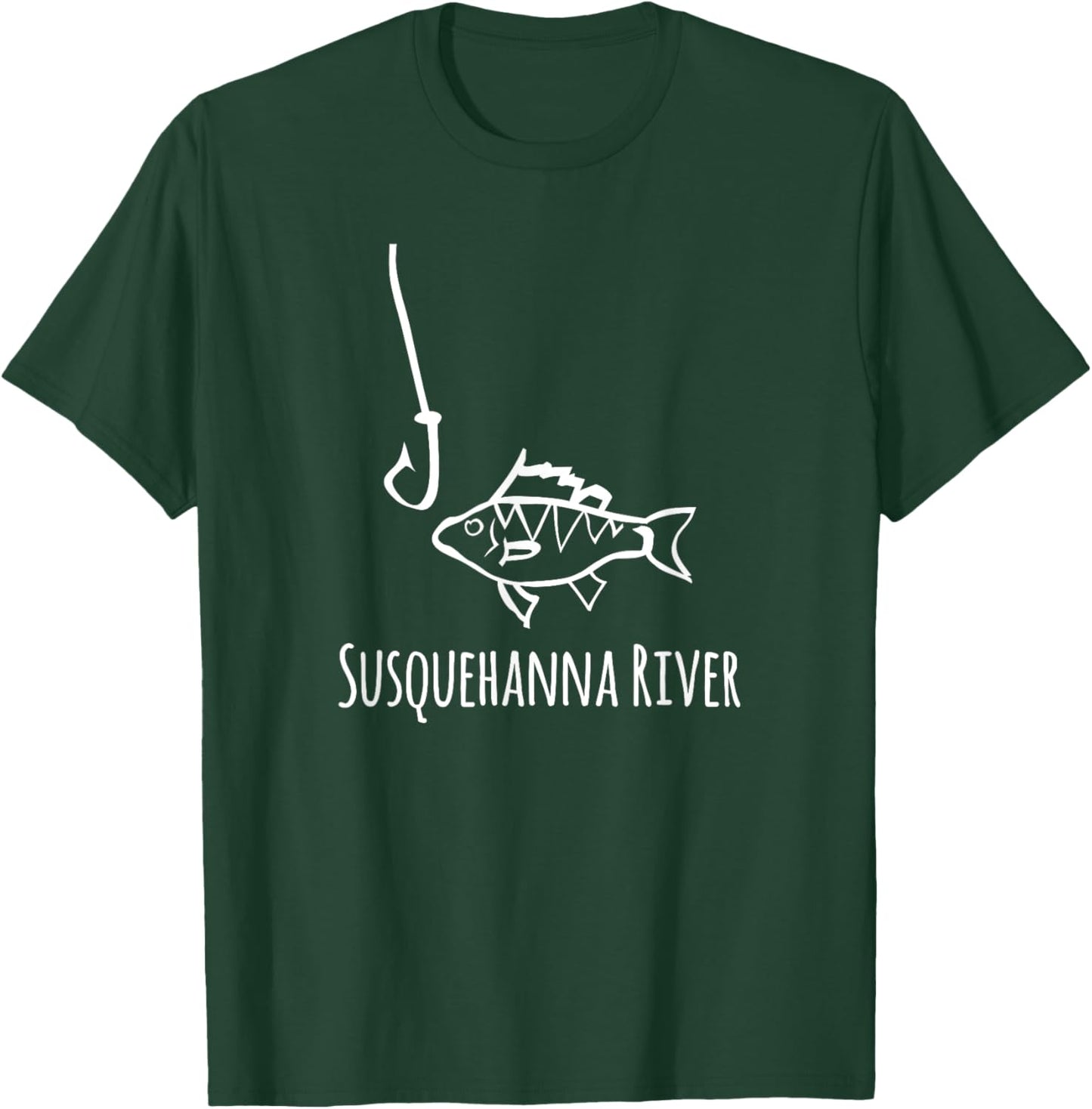 Susquehanna River Pennsylvania Best Fish Fishing Hook Funny T-Shirt - T-Shirt | Forest
