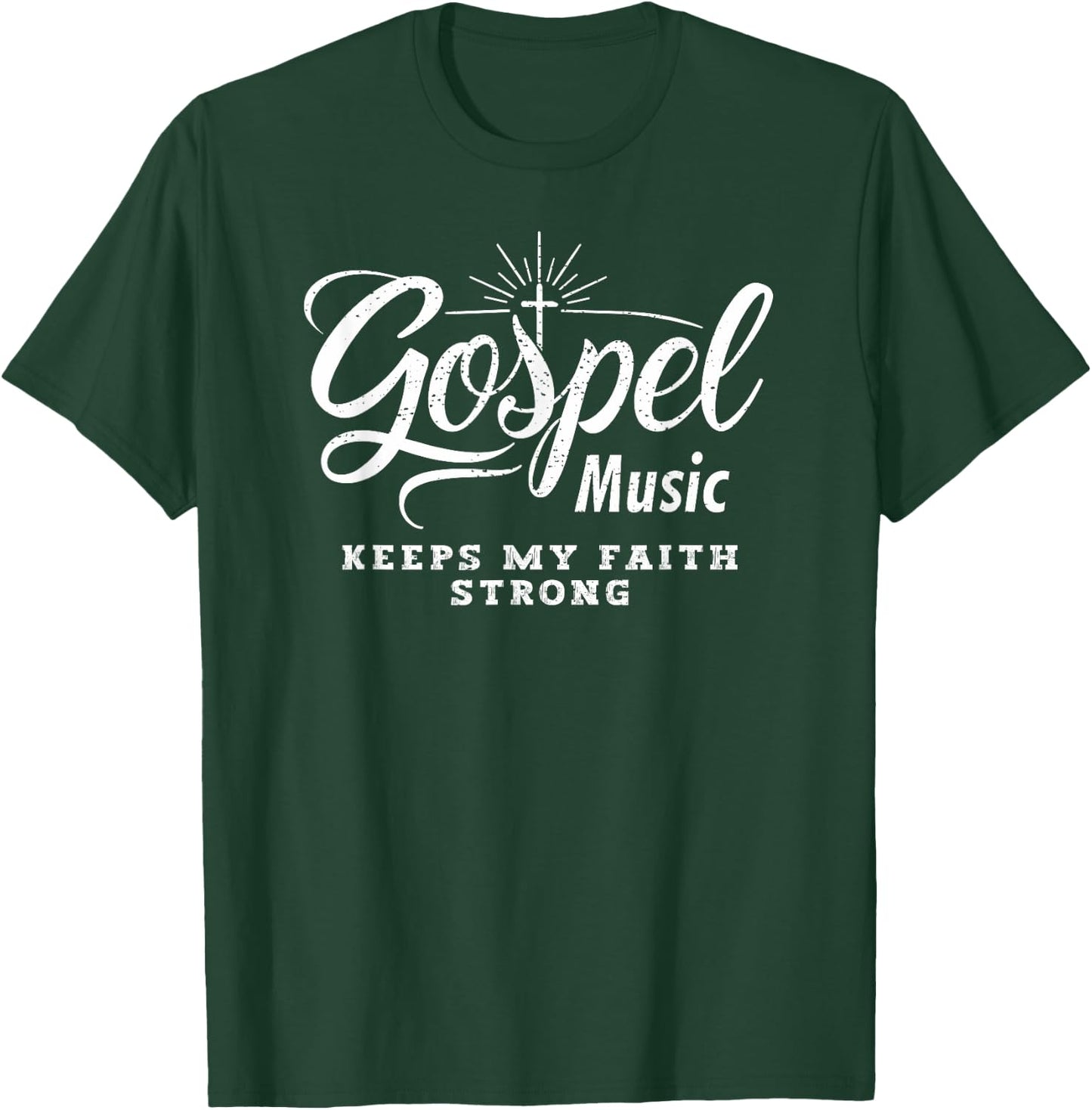 Gospel Music Keeps My Faith strong Christian T-Shirt - T-Shirt | Forest