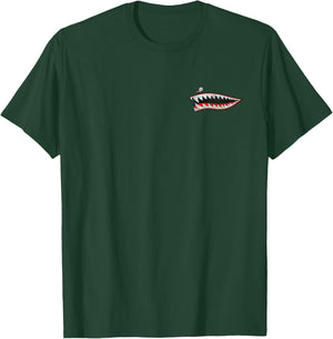 Shark Teeth Nose Art Warhawk P-40 A-10 Warthog War Plane T-Shirt - T-Shirt | Forest