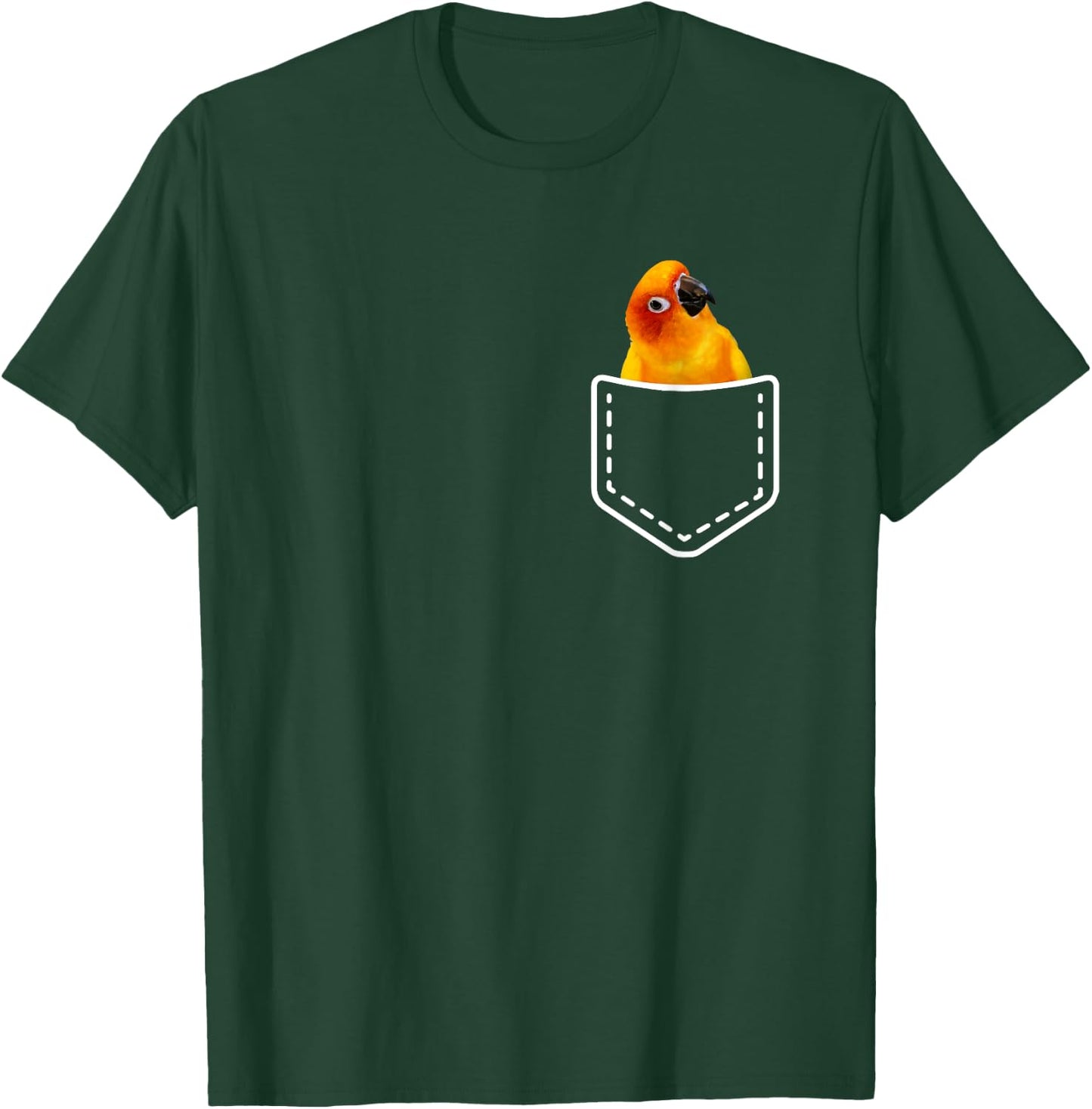 Pocket Sun Conure Apparel For Sun Conure Parrot Birds Lovers T-Shirt - T-Shirt | Forest