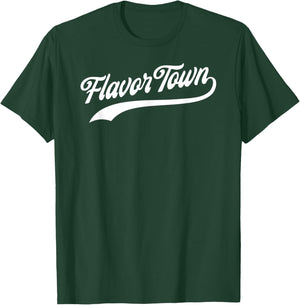 FLAVOR TOWN Classic Baseball Design T-Shirt - T-Shirt | Forest