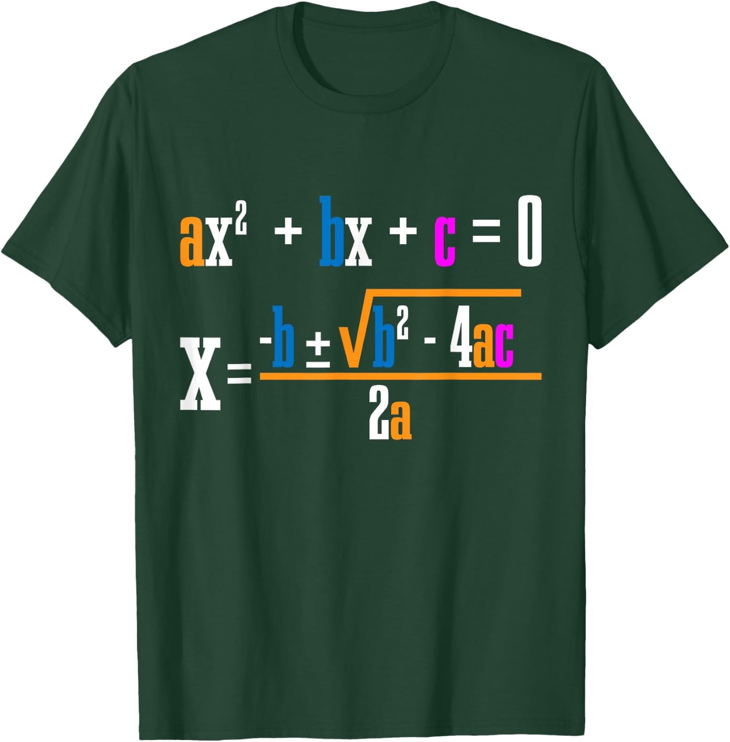 Quadratic Formula For Math Class T-Shirt - T-Shirt | Forest