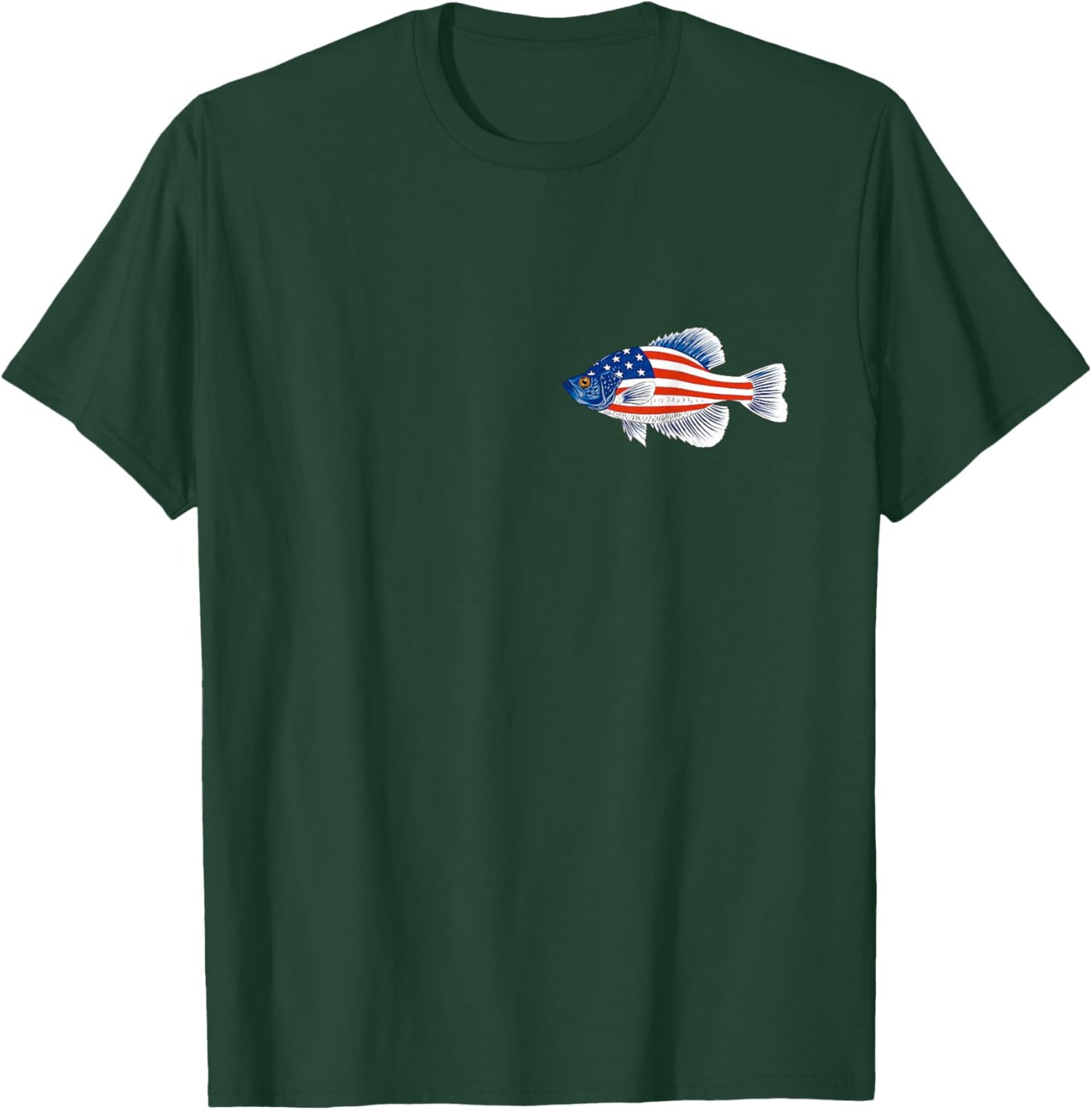 Freshwater Fishing Gift Men Women Kids USA Black Crappie T-Shirt - T-Shirt | Forest