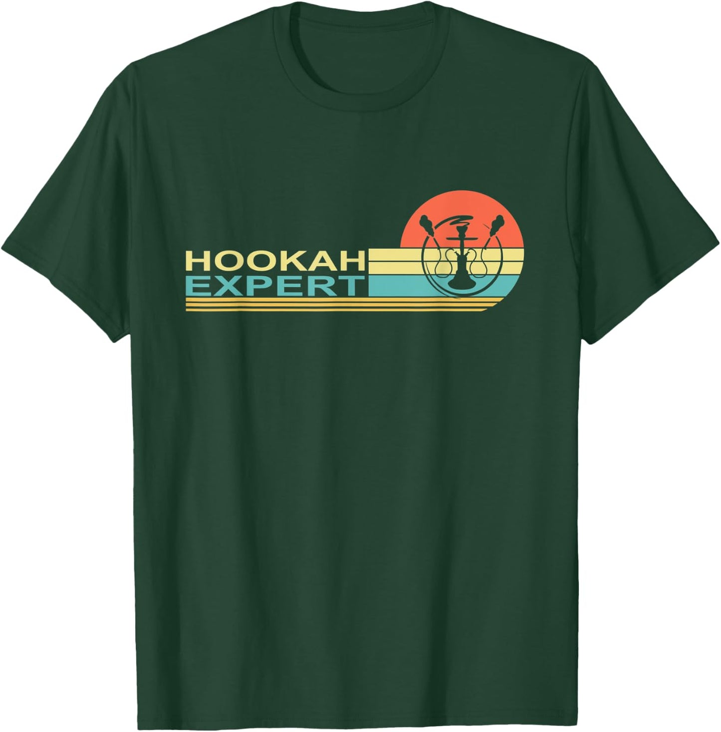 Vintage Hookah, Shisha, retro style smoking pipe gift T-Shirt - T-Shirt | Forest