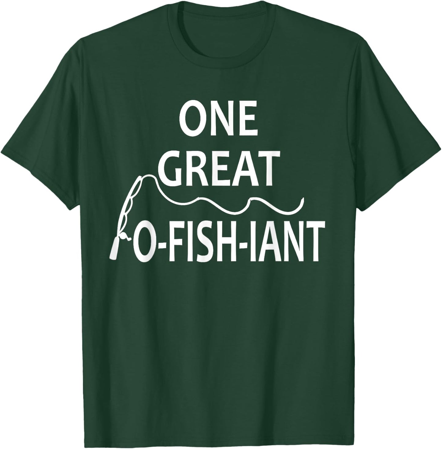 One Great O-Fish-iant Fishing Wedding Officiant Pastor Gift T-Shirt - T-Shirt | Forest