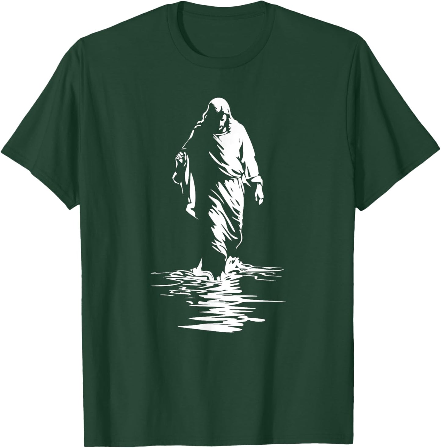 Walks On Water Jesus T-Shirt - T-Shirt | Forest