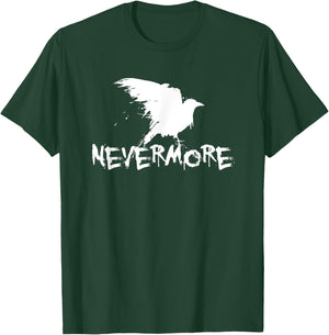 Quoth The Raven Nevermore by Edgar Allan Poe Gothic Crow T-Shirt - T-Shirt | Forest