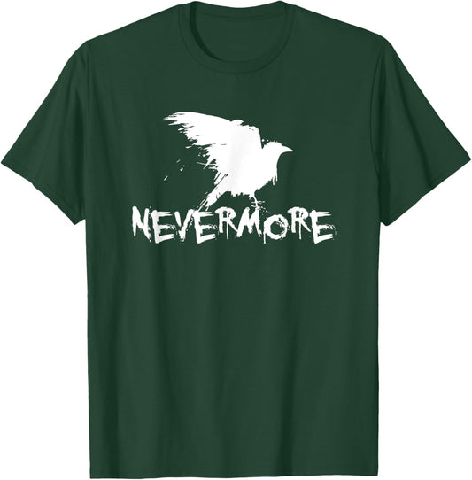 Quoth The Raven Nevermore by Edgar Allan Poe Gothic Crow T-Shirt - T-Shirt | Forest