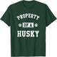 Property Of A Husky - Funny Husky Shirt Gift Husky Lover T-Shirt - T-Shirt | Forest