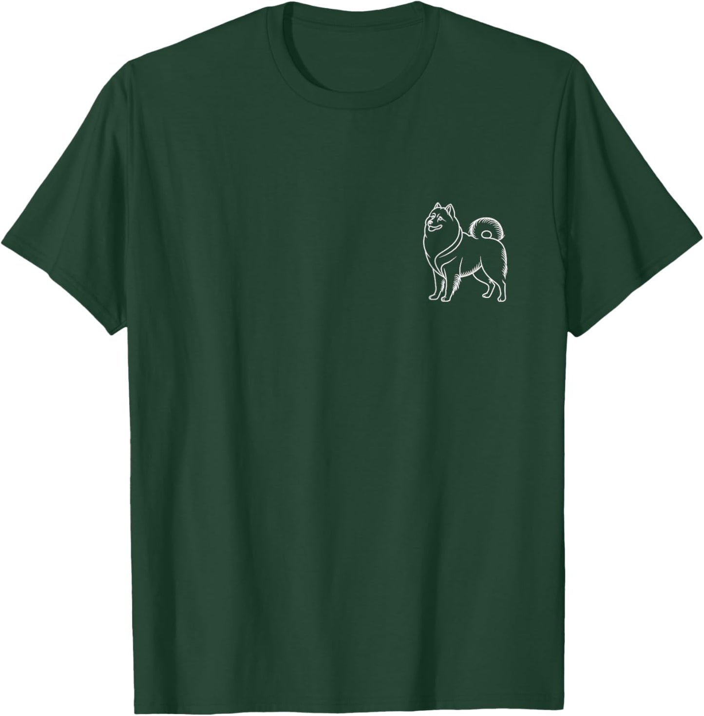 Minimalist Samoyed Dog Pocket Badge Icon Dad Mom Dog Lover Men Women T-Shirt - T-Shirt | Forest