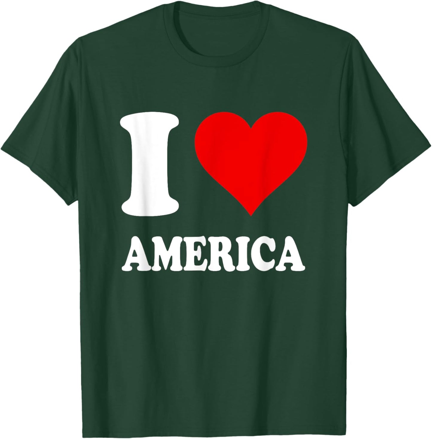 Red Heart I Love America T-Shirt - T-Shirt | Forest