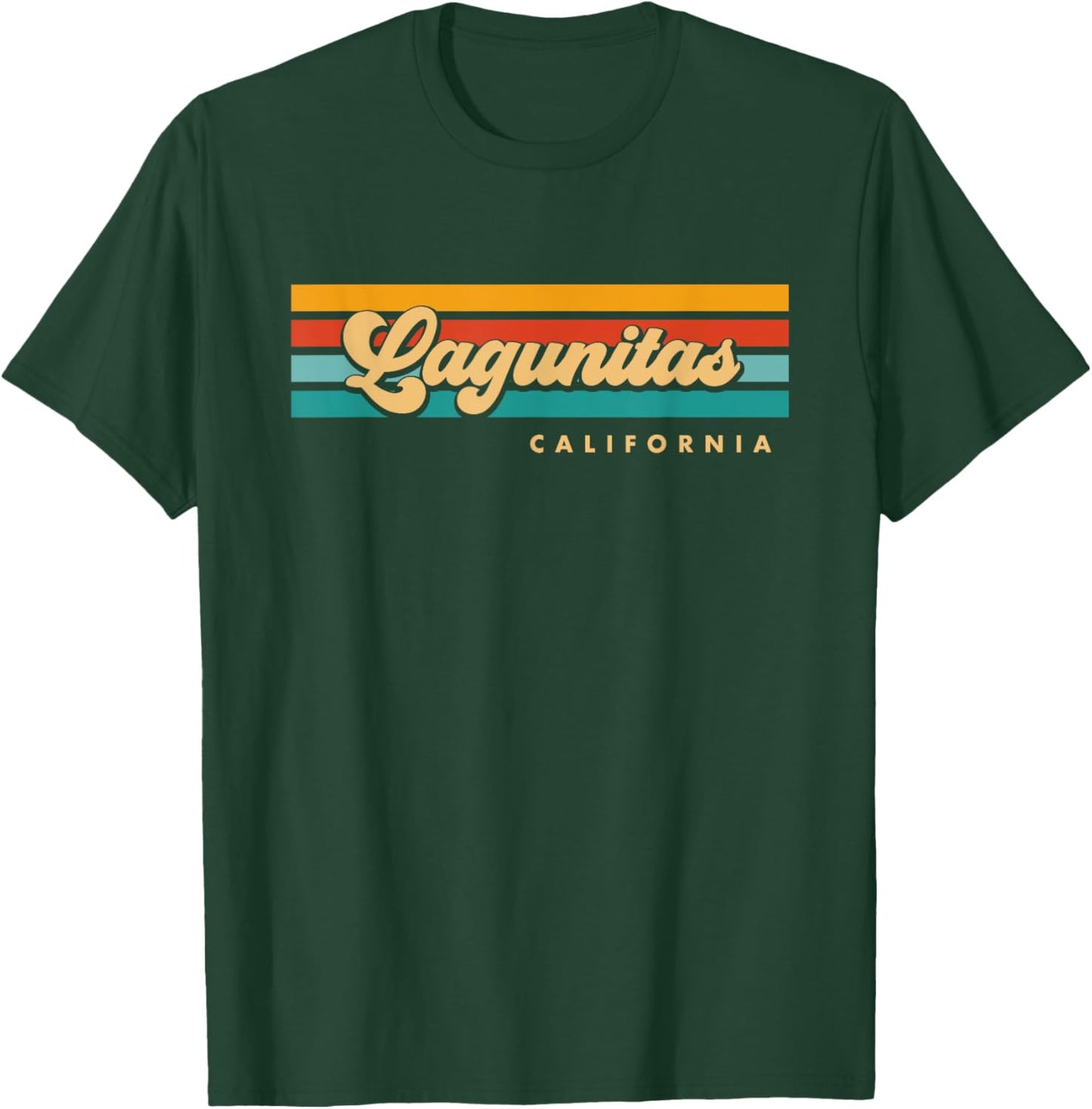 Vintage Sunset Stripes Lagunitas, California T-Shirt - T-Shirt | Forest