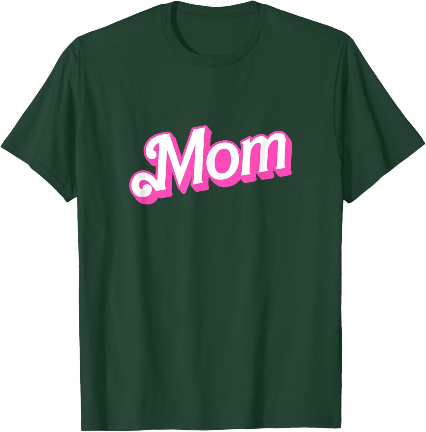 Mom Pink & White Overlapping Font Halloween Costume T-Shirt - T-Shirt | Forest