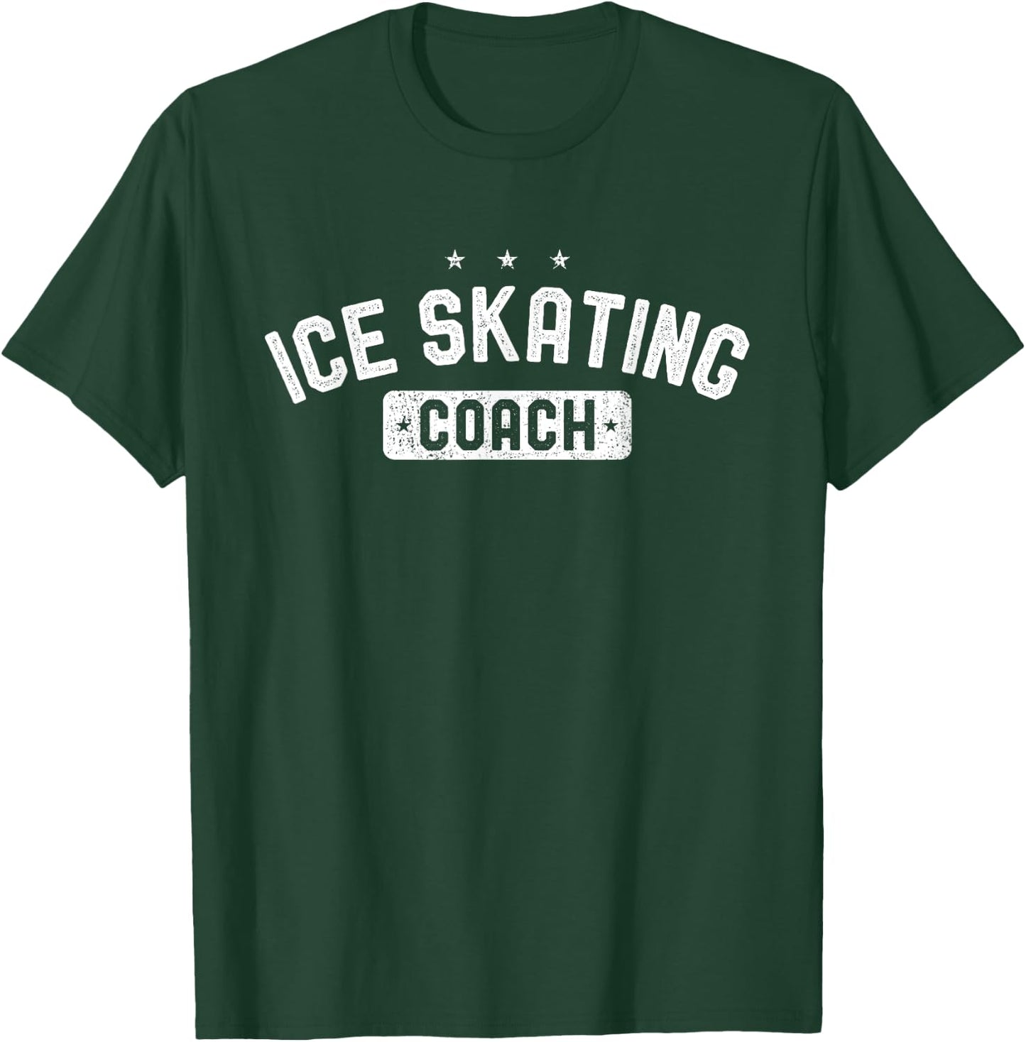 Ice Skating Coach Vintage Ice Skating T-Shirt - T-Shirt | Forest