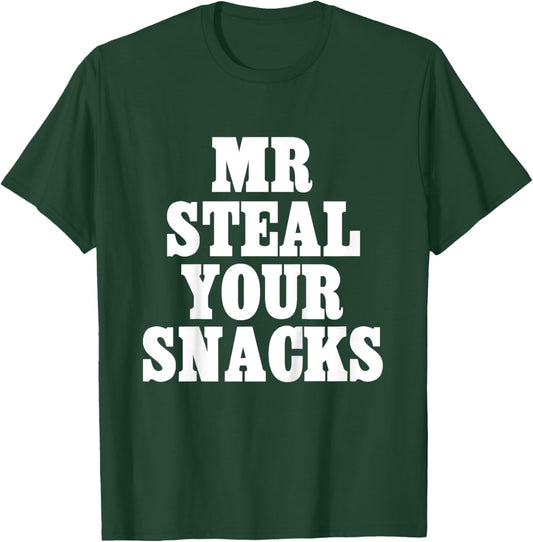 Kids Kids Mr Steal Your Snacks Funny Hungry Boy Foodie Toddler T-Shirt - T-Shirt | Forest