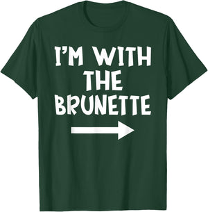 I'm With The Brunette Matching Couple Halloween Costume T-Shirt - T-Shirt | Forest
