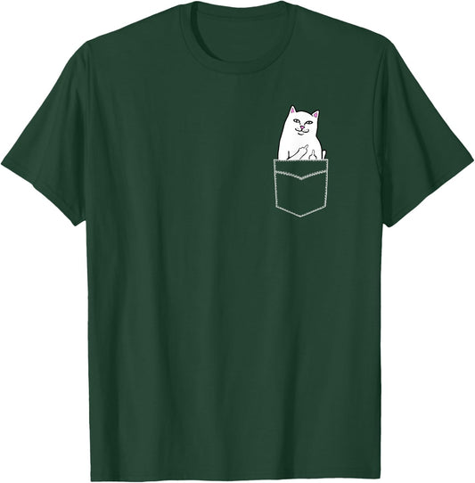Cat Flip Off Flip Off Cat Bag Memo Give Your Finger T-Shirt - T-Shirt | Forest