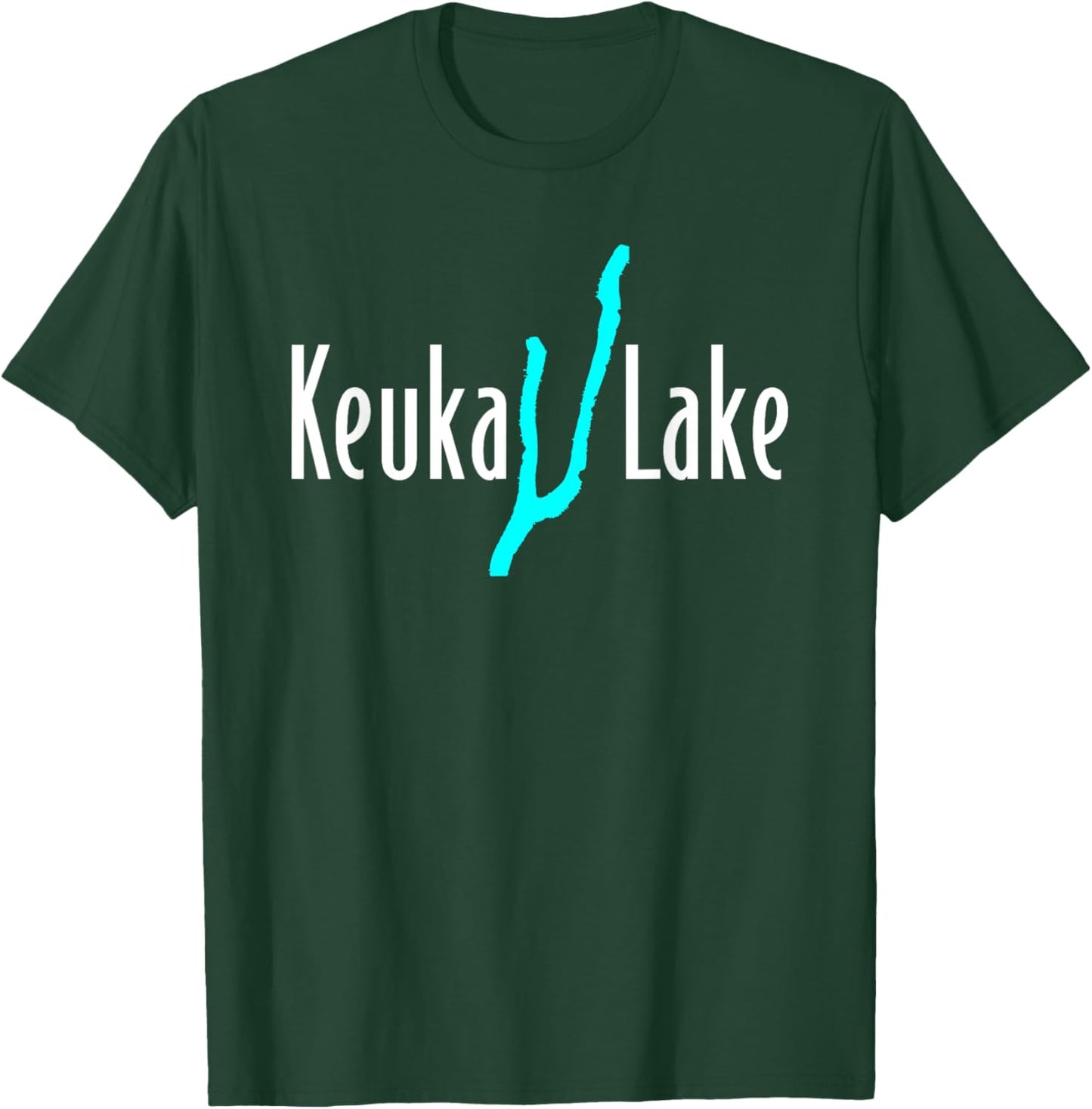 Minimalist Keuka Lake - New York T-Shirt - T-Shirt | Forest