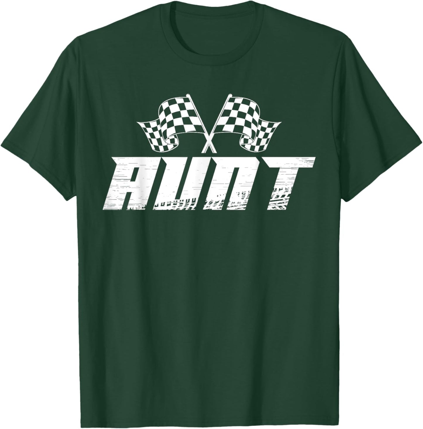 Aunt Pit Crew Family Racing Birthday Race Car T-Shirt - T-Shirt | Forest