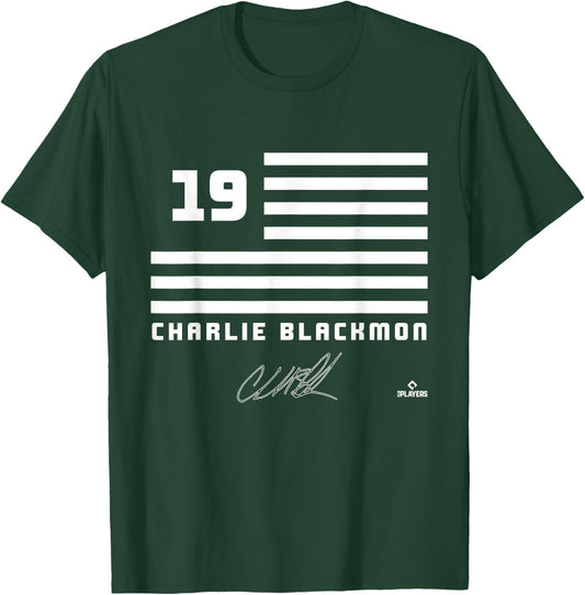 Charlie Blackmon Flag Name T-Shirt - T-Shirt | Forest