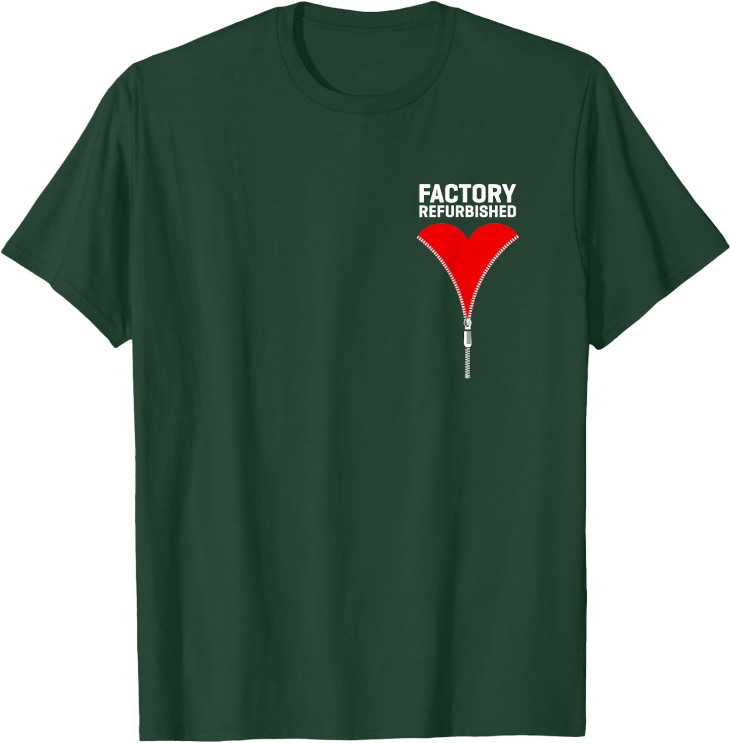 Factory Refurbished Heart Surgery Zipper Club T-Shirt - T-Shirt | Forest
