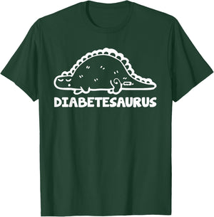 Diabetesaurus Funny Diabetes Dinosaur T-Shirt - T-Shirt | Forest