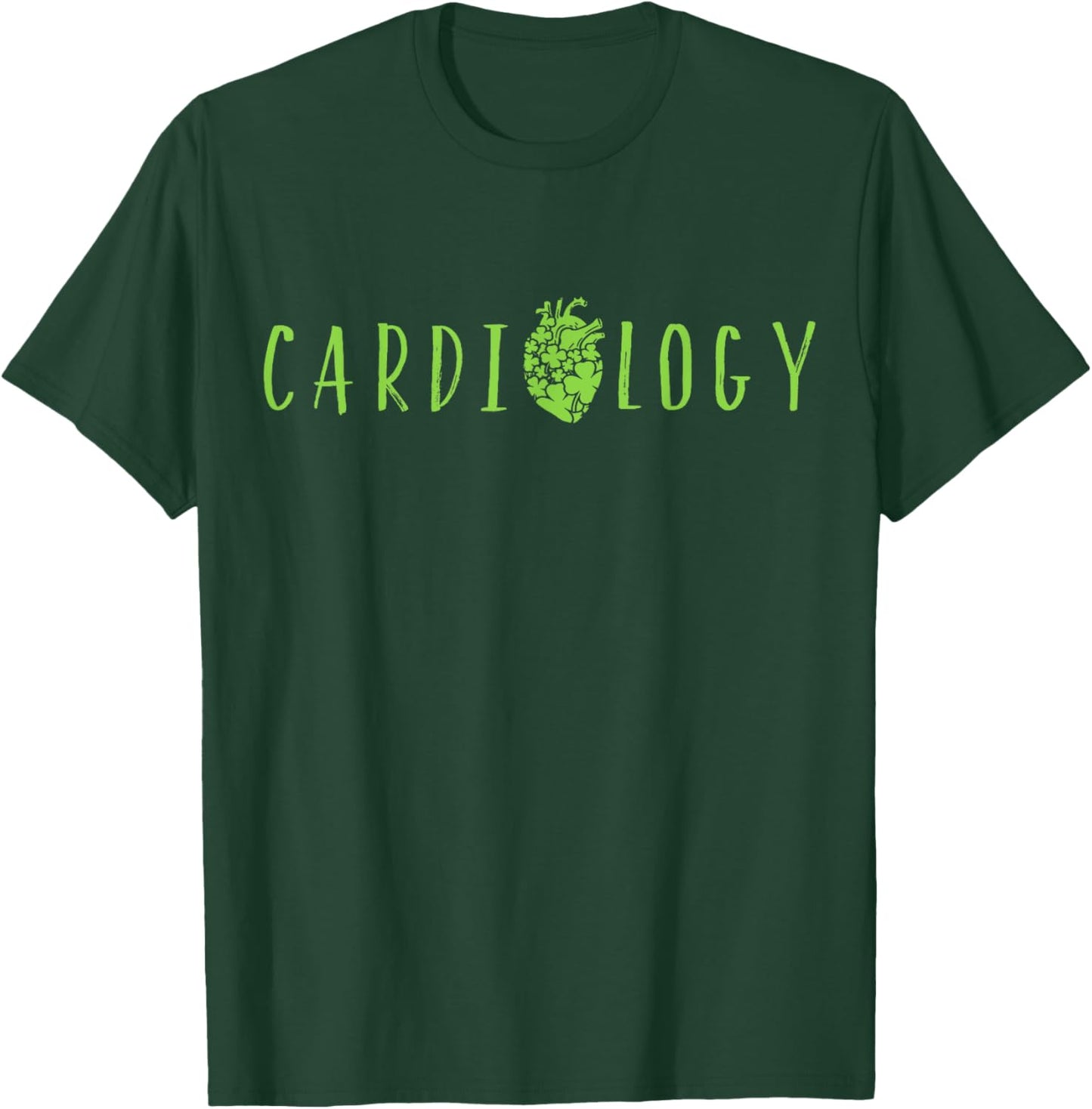 Heart Cardiac Nurse Cardiology St Patrick's Day Clothing T-Shirt - T-Shirt | Forest