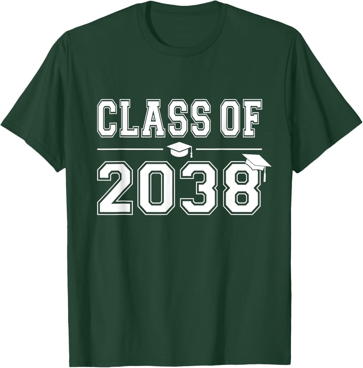Class of 2038 Grow With Me First Day of School Graduation T-Shirt - T-Shirt | Forest