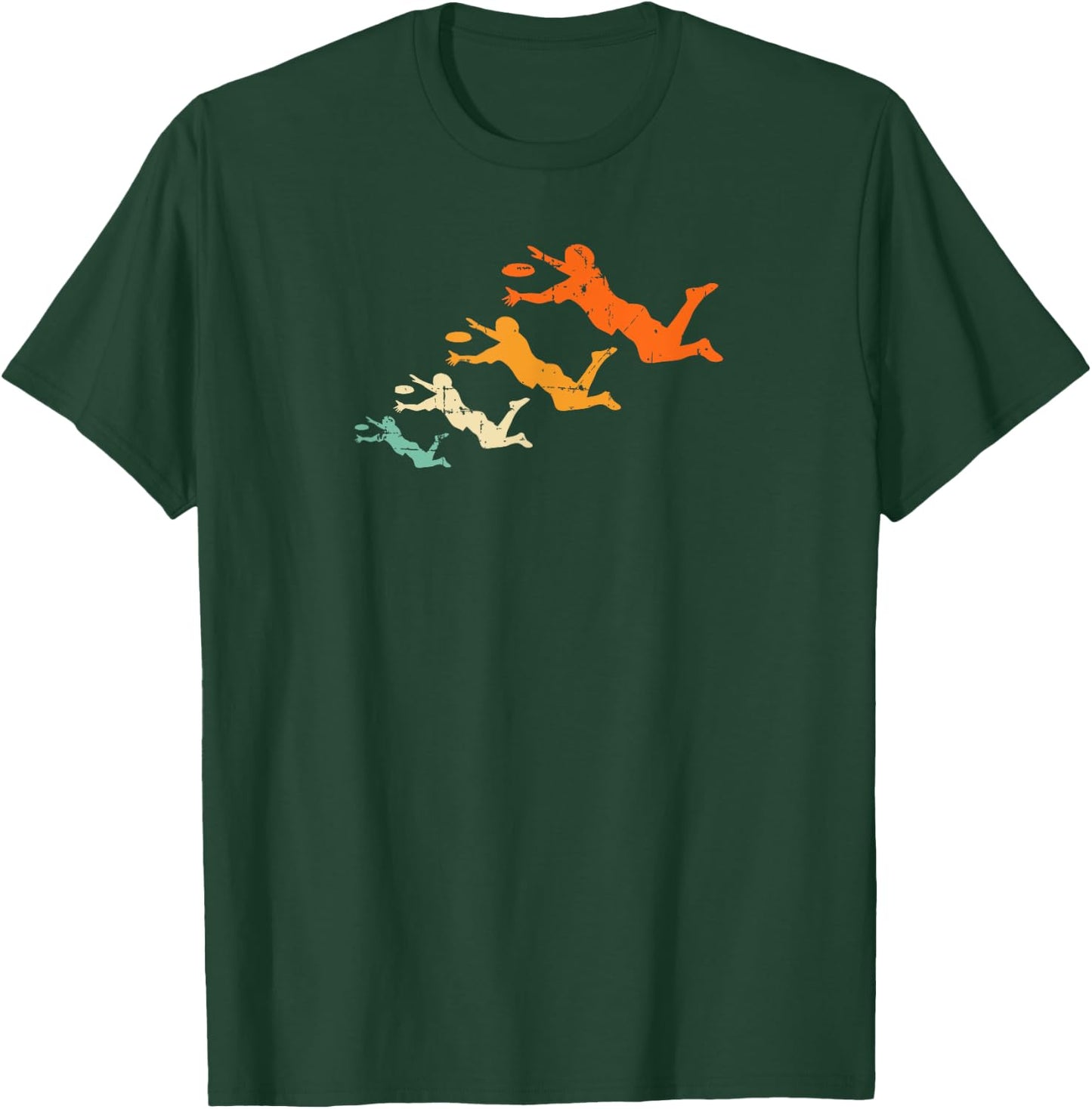 Retro Ultimate Frisbee Player Vintage Disc Ultimate Frisbee T-Shirt - T-Shirt | Forest