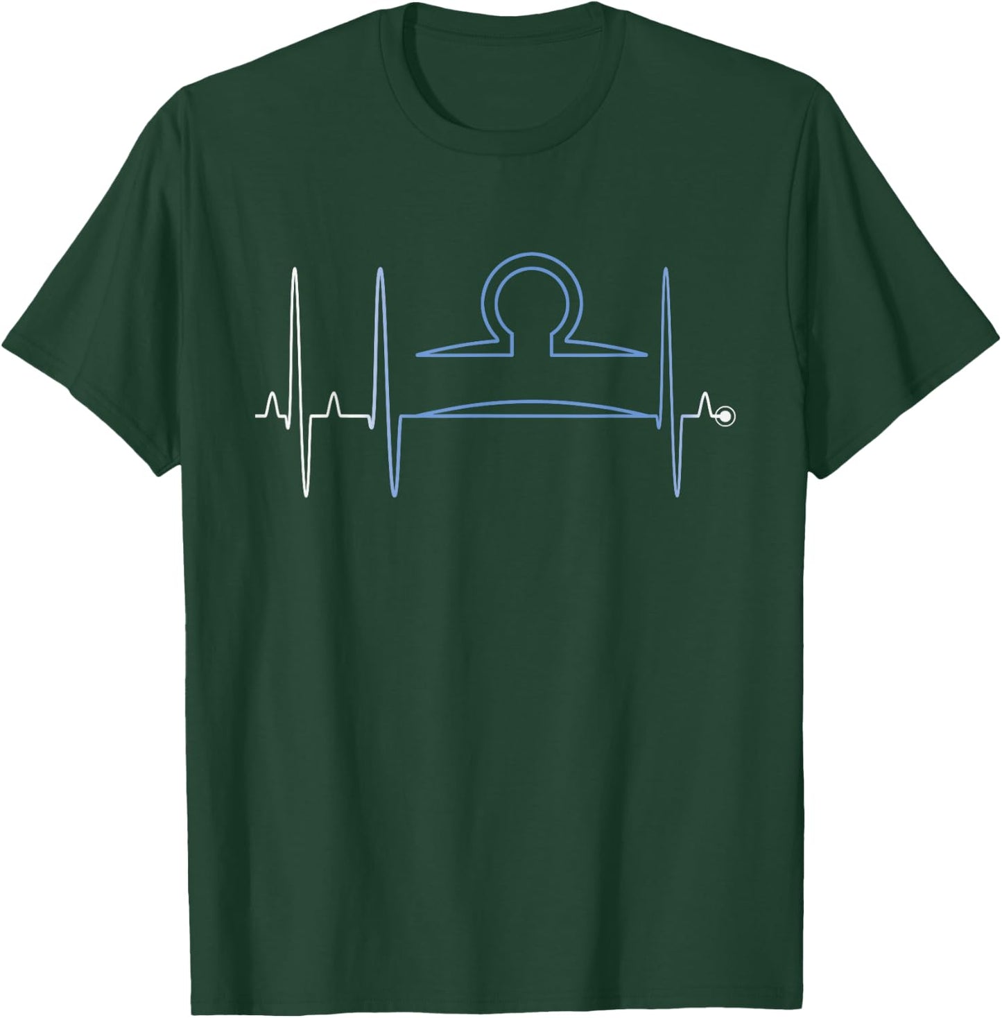 Libra Zodiac Sign Astrology EKG September October Birthday T-Shirt - T-Shirt | Forest