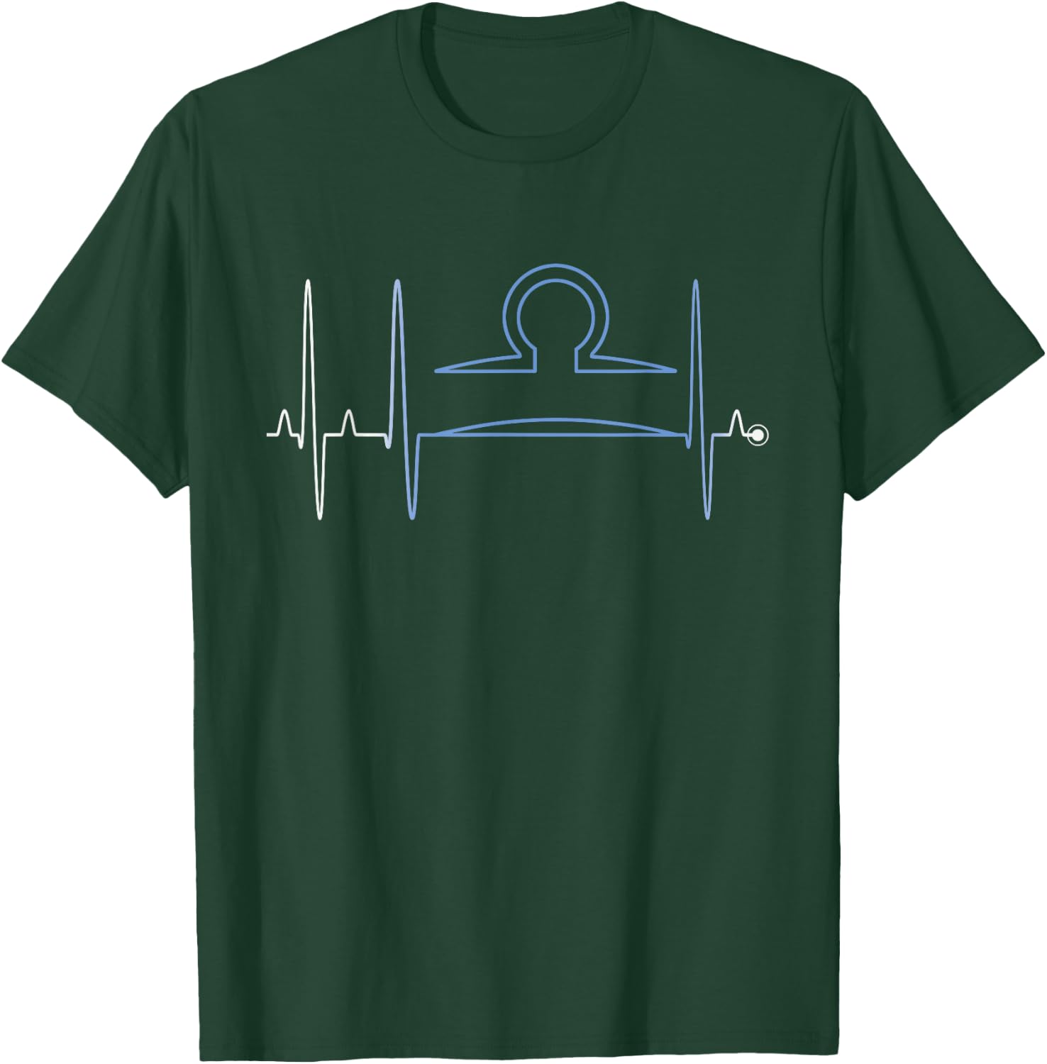 Libra Zodiac Sign Astrology EKG September October Birthday T-Shirt - T-Shirt | Forest