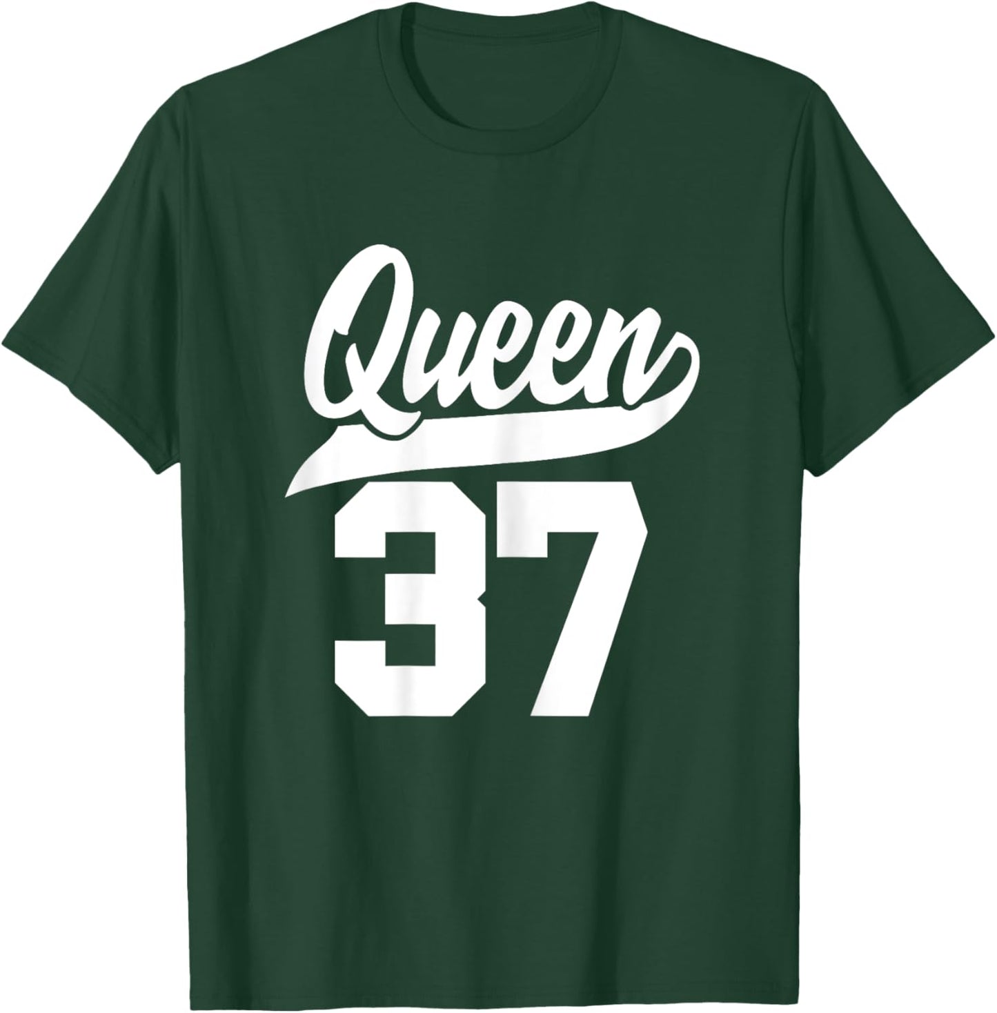 37th Birthday Girls Queen Cute Woman 37 years old vintage T-Shirt - T-Shirt | Forest