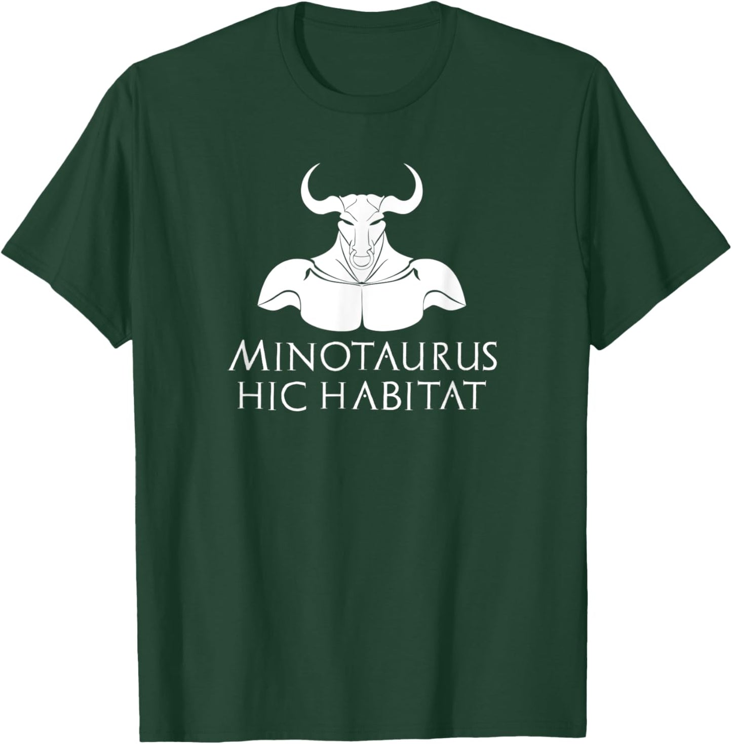 Minotaurus Hic Habitat - Ancient Greek Mythology - Latin T-Shirt - T-Shirt | Forest
