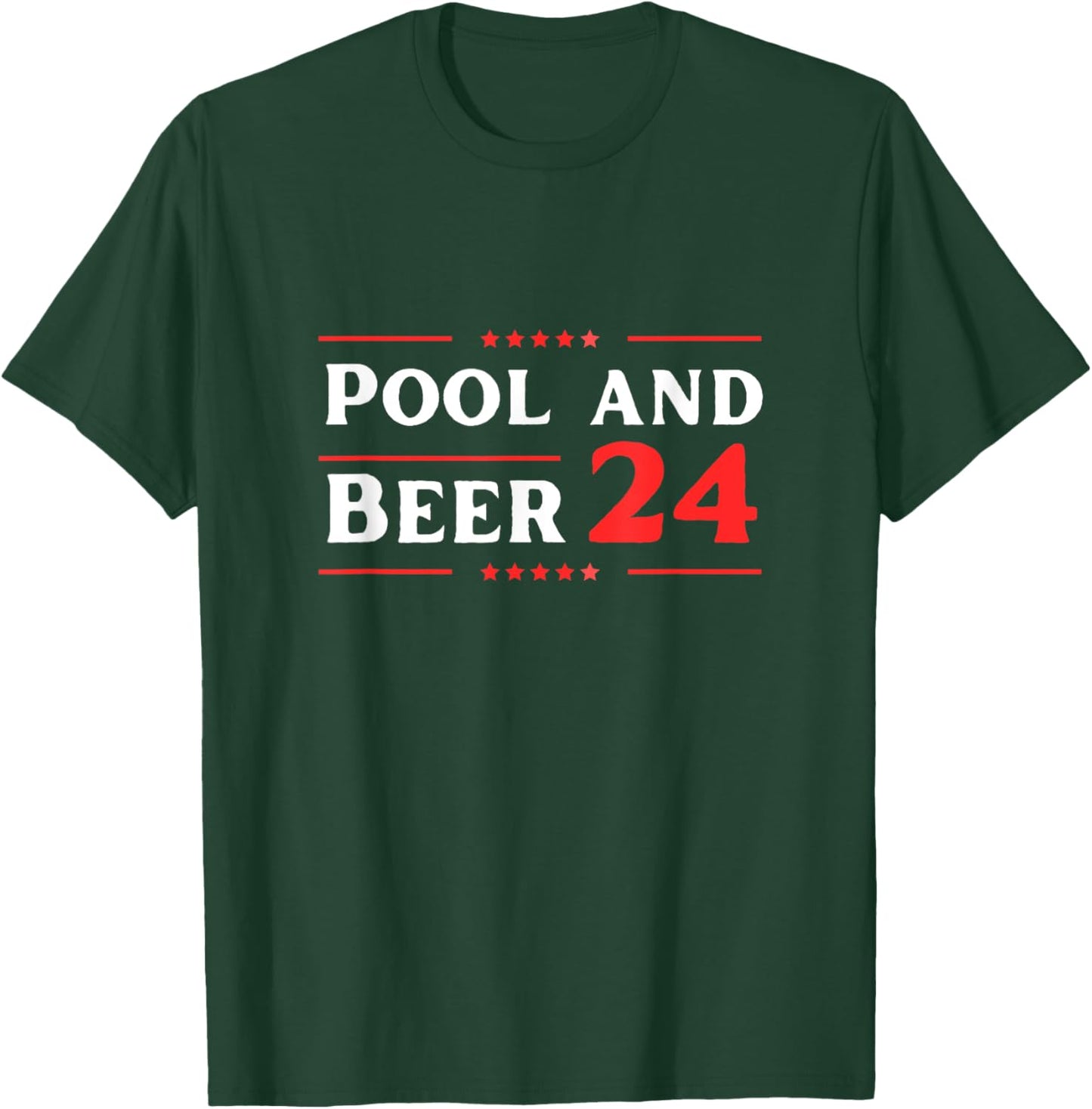 Funny Election 2024 Pool and Beer T-Shirt - T-Shirt | Forest